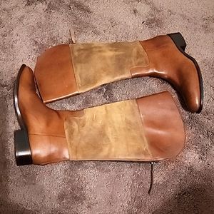 NWOT "JOHNSTON & MURPHY" BROWN LEATHER BOOTS SZ 9.5